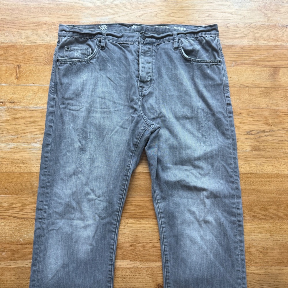 Crooks & Castles Denim Works Ratchet Fit Standard Grey Straight Leg Jeans 34x32